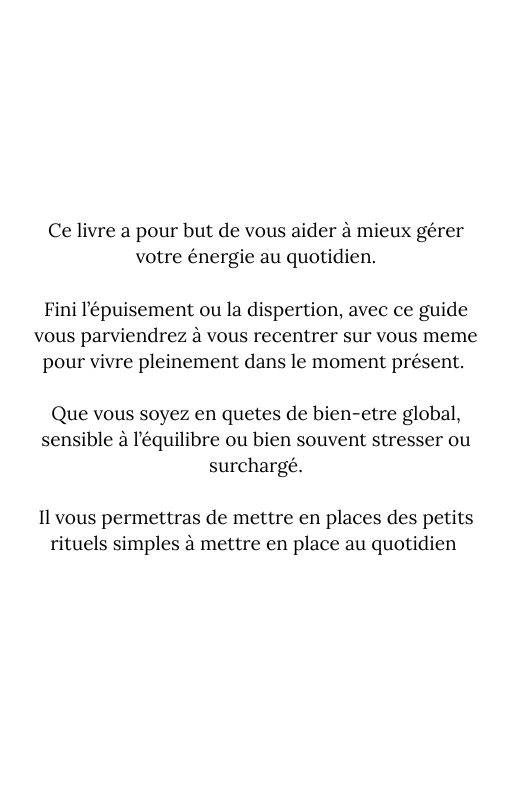 E-book - Equilibrer son énergie au quotidien